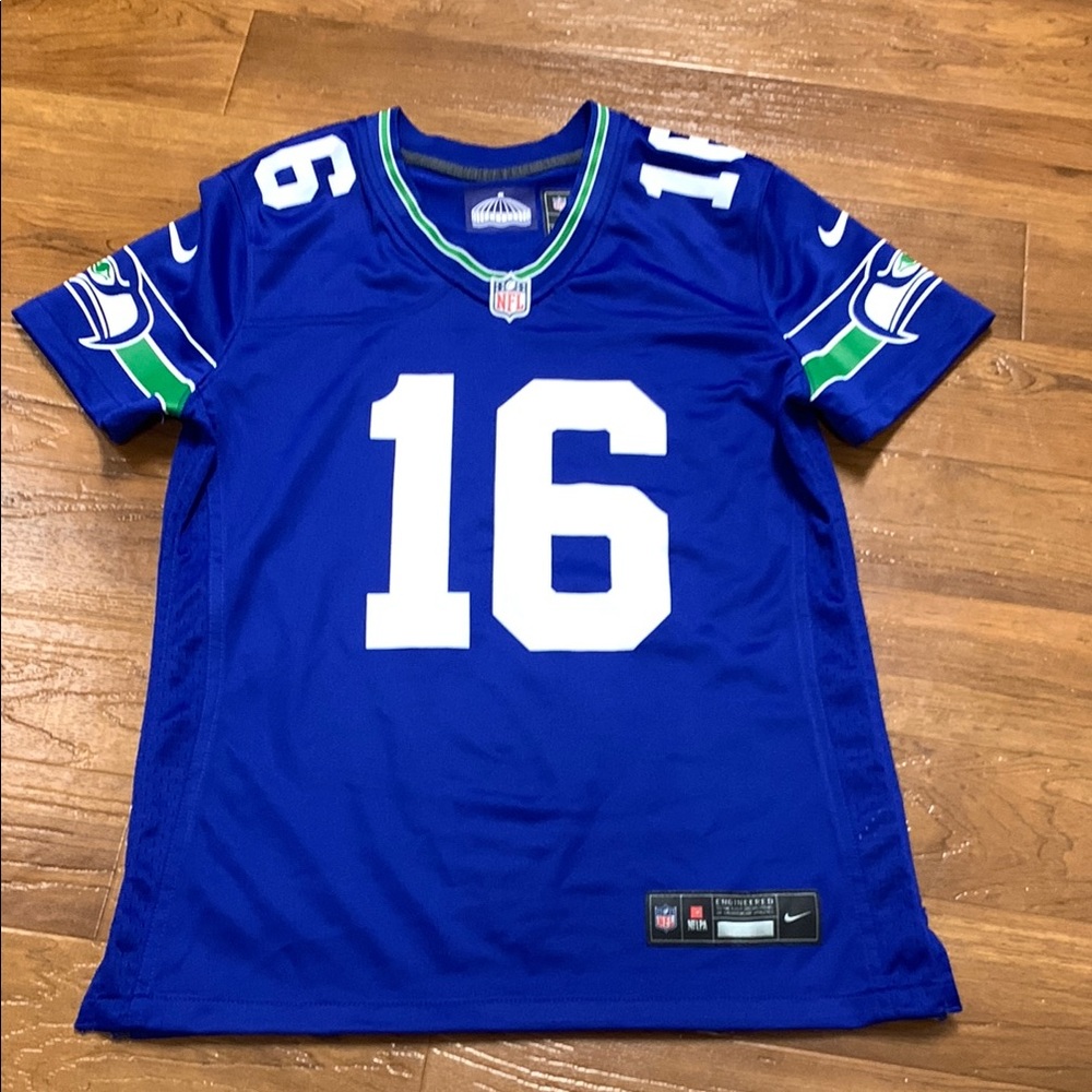 Nike NFL Seattle Seahawks Lockett #16  Football Blue Jersey